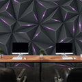 High-End Ktv Box Decoration Background Wallpaper Geometric Science Technology Museum Flash Mural Bar Industrial Style Wallpaper