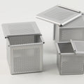 Square Toast Molds Aluminum Alloy Perforated Bread Cake Baking Tray Pan with Lid