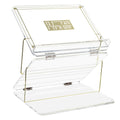 Judaica Metalucite Book Stand TableTop Lucite Foldable Shtender