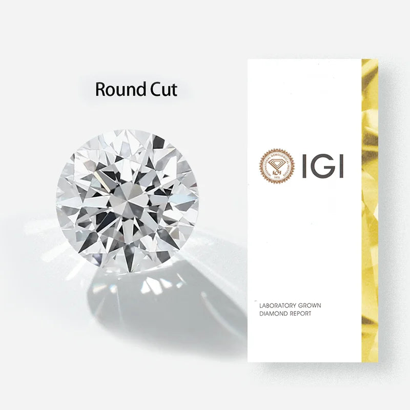 1 Carat Round IGI Certificate Man Made Diamond in Stock D Color Clairty Loose Lab Grown Diamond