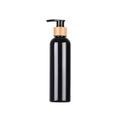 250ml 100ml 200ml 300ml 4oz Luxury Shower Body Cosmetic Plastic Shampoo Black Pet Bamboo Non-Spill Silk Screen Printed Bottle