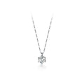 Top Quality Solid 925 Silver Single CZ Zircon Pendant Necklaces for Wedding Jewelry