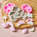 Stars and Moon Silicone Mold rainbow Clouds Popular Cake Diy Pendant Decoration Fondant Chocolate Mold