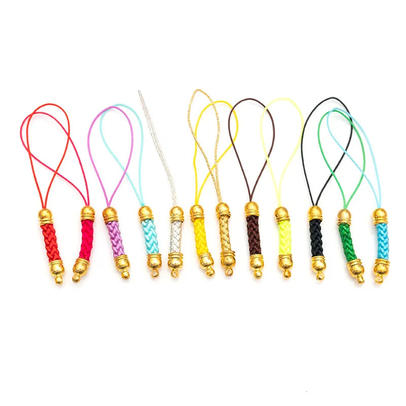 10pcs/lot Keychain Rope With Jump Ring Lanyard Lariat Strap Cord for DIY Keyring Pendant Crafts Jewelry Making Supplies