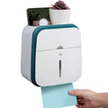 Novelty Wall-Mounted Toilet Tissue Rack Free Perforation Waterproof Plastic Toilet Paper Box with Pumping Feature