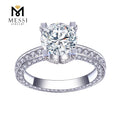 Messi Gems Classic 18 k Gold Jewelry 2ct  Moissanite Diamond