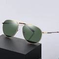 New Style Metal Frames Custom Logo UV400 Polarized Men Women Sun Glasses Two-Color Electroplating Spring Leg Glasses