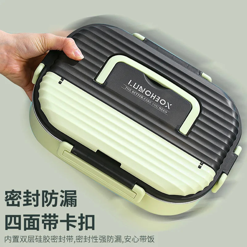 18/10 Stainless Steel Compartment Leakproof Large Capacity Adult Lunch Box Children Insulation Lunch Box with Soup Bowl