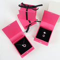 2024 Luxury Small Magnetic Cardboard Book Shape Paper Jewelry Packaging Box with Ribbon for Perfume or Small Gifts
