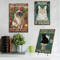 Putuo Decor Many Choice Cute Cat Metal Plaque Sign Vintage Tin Art Sign Home Decor Tin Sign