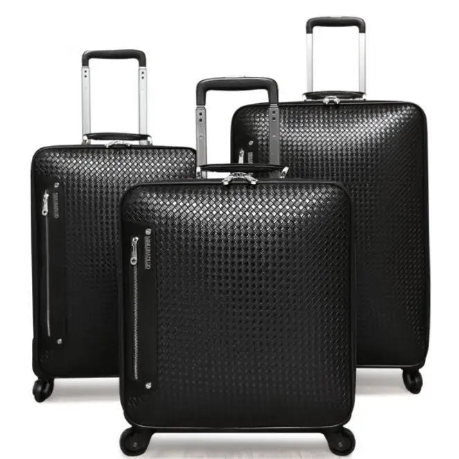 Fashion 16/20/24 Inch PU Rolling Luggage Spinner Brand Travel Suitcase Carry on Set Trolley for Men and Women