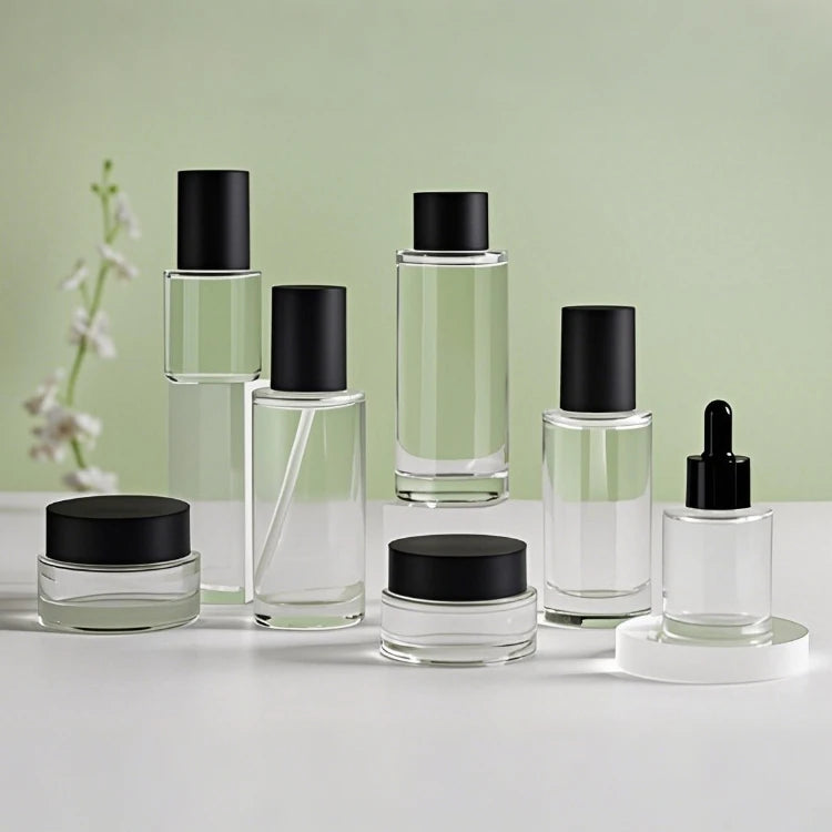 Luxury Customized Glass Bottles 50ml 100ml Essential Oil Essence Emulsion Lotion Dispensing Dropper Spray Bottle Skin Care Cream