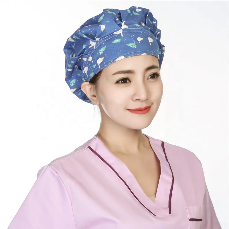 Wholesale Women and Men Scrubs Unisex Scurbs Adjustable Lab Staff Scrub Hat Beauty Salon Nursing Laboratory Hats