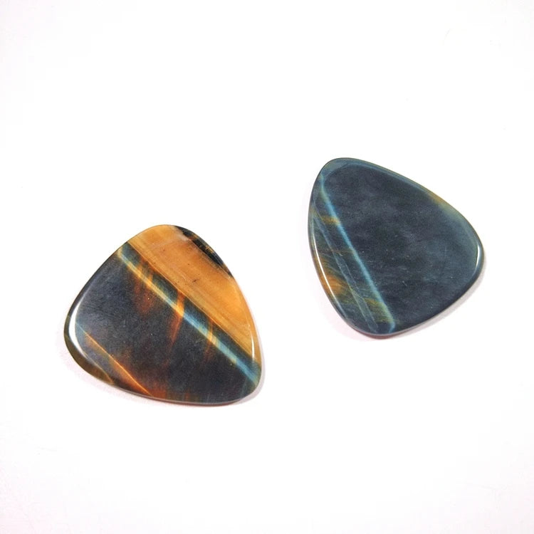 In Stock OEM Custom Colorful Blue Tiger Eye Guitar Accessories Picks