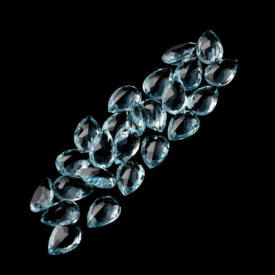 Factory Direct Sales Synthetic Crystal Customizable Wholesale Cut Synthetic Gemstones Sapphire Loose Topaz Aquamarine