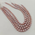 16 Inch 8-12 mm Purple Round Loose Wholesale Freshwater Pearl in Strand