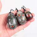 Huiying Best certificated Nephrite Jade yoni polished yoni eggs set of 3 african blood stone Yoni Eggs for women undrilled and drilled
