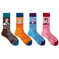 JINGZHOU Custom Design Socks Character Socks Colorful Patterns Crew Socks for Men