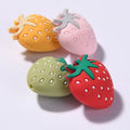 Wholesale Strawberry Shaped  Silicone Bead Baby Creative Gum Fruit Pacifier Chain Small Hole DIY Craft Decoration Accessories
