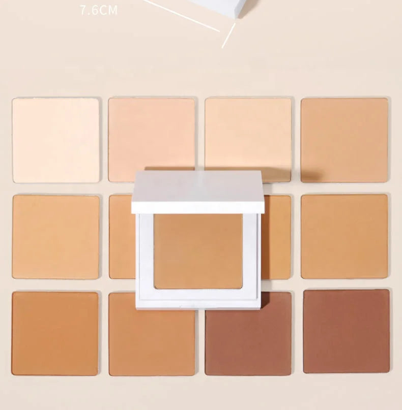 Wholesale Full Coverage Cosmetic Makeup Oil Control 15 Matte Shades Pressed Face Powder