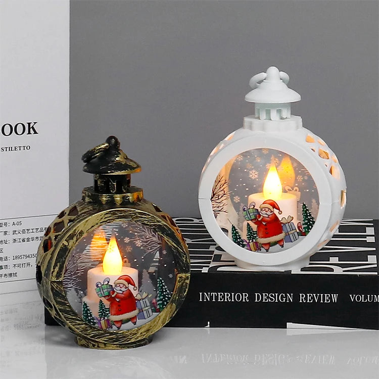 Howlighting Round Shape Small Light Christmas Decoration Led Lights Vintage Electronic Wind Lamp Kids Christmas Gift Lights