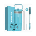 20oz Portable Outdoor Travel Mug Tumbler Sports Stainless Steel Double Wall Vacuum Insulated Wide Mouth BPA Free Mug Handle Lid