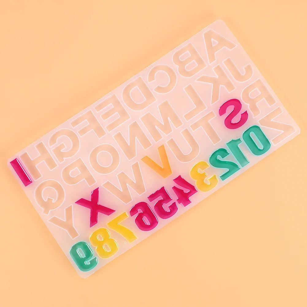 DIY Handmade Jewelry Resin Digital Pendant Pendant Model Silicone Mold Crystal Glue Drop English Phonetic Alphabet