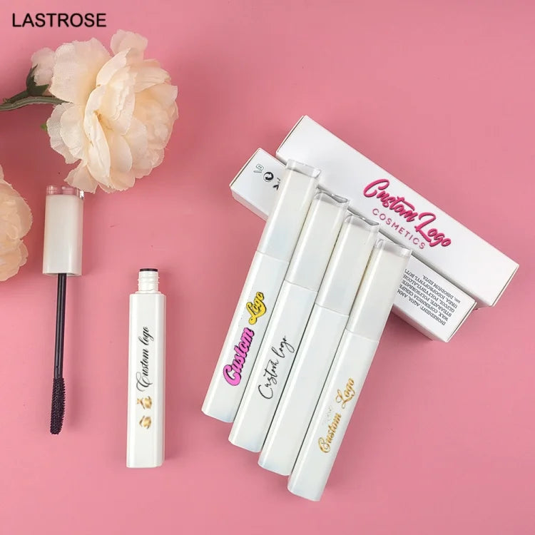 Wholesale Waterproof Long Lasting Silicone Brush Head Natural Matte Black Mascara Private Label Lashes Extension Fiber Mascara
