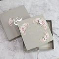 Single Color Printed Flower Gray Board Matching Box Wedding Invitation Card