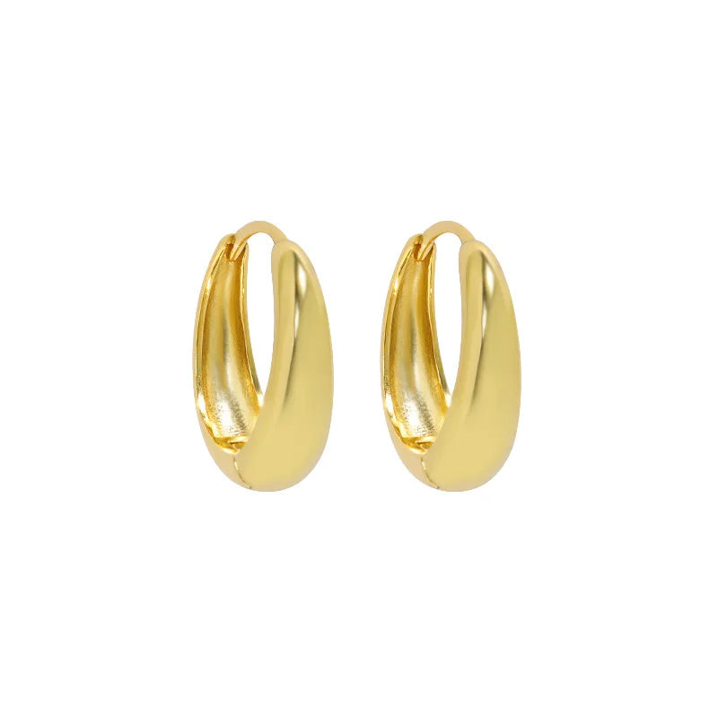 VIANRLA 925 Sterling Silver Jewelry Minimalist Earrings 18k Gold Plated Hoop Earring for Women Free Laser Logo Wholesale