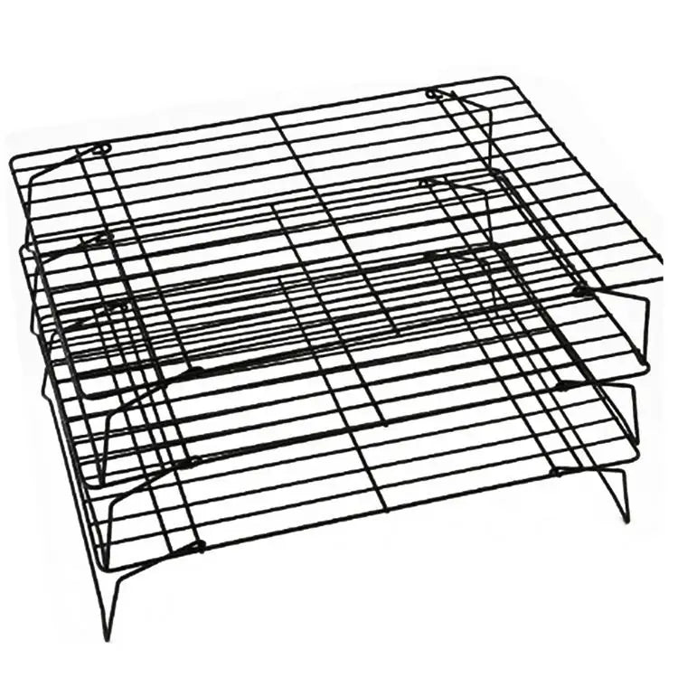 Aamzon Hot Sale Shelf Cake Tool Checkered Chef 3 Layer Cooling Rack Baking