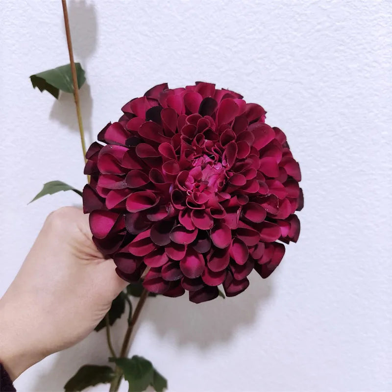 Artificial Silk Dahlia Flowers-Handcrafted Lifelike Home & Christmas Decor 70cm Multi-Color