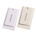 Luxury Custom Logo Waterproof Adhesive Sticker Plastic Clothing Tags Green Card Hang Tags Socks Shoes T-shirt Jacket Business
