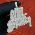 Hip Hop Jewelry VVS Moissanite Iced Out Custom Letter Pendant 925 Sterling Silver Diamond Number Name Initial Logo Pendant