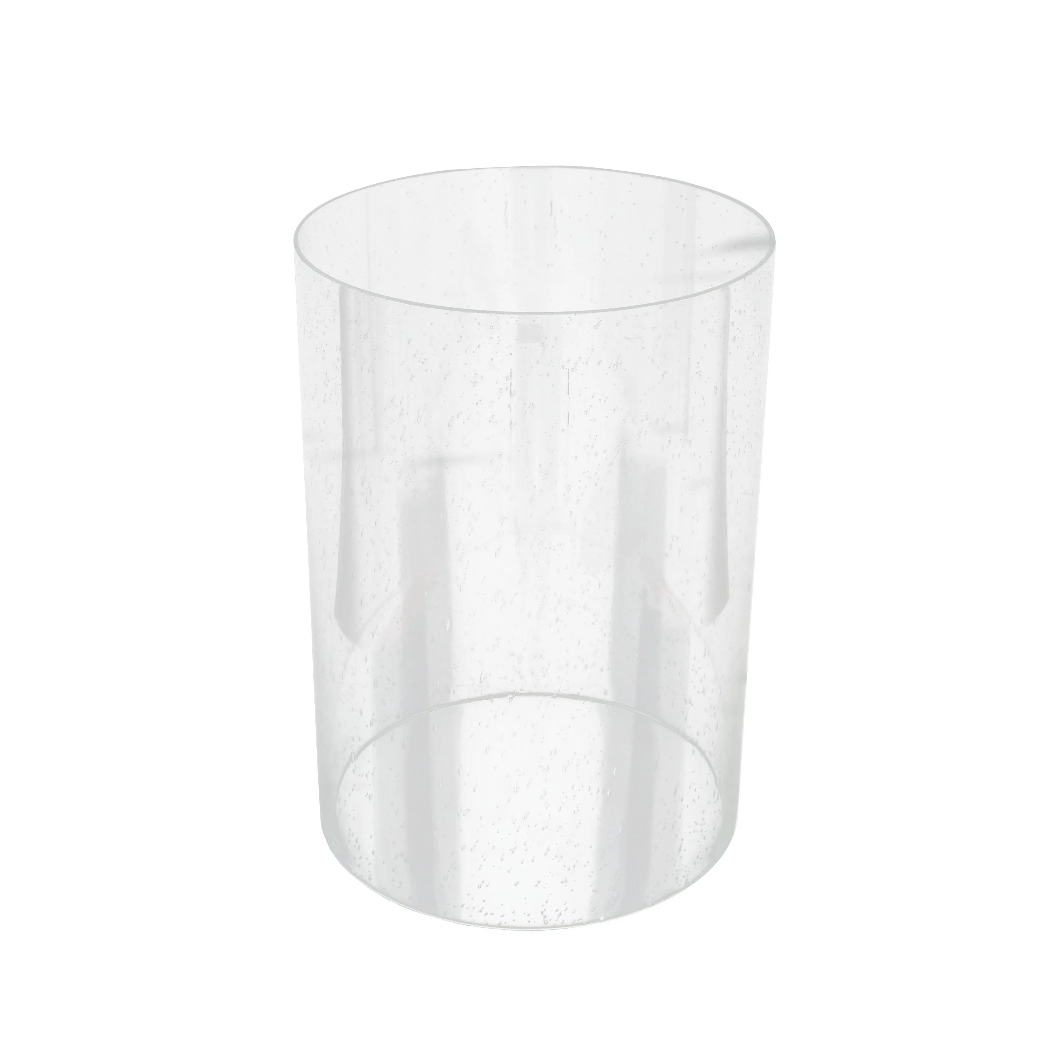 FactorClear Soda Lime Glass Cylinder Lamp Shade with Bubble Pattern Lighting Replacement Shade