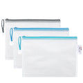 Deli 63451 Zipper Type Transparent Pvc Mesh Bag A5 Office Information Bag Student Stationery Storage Bag 720pcs Per Carton Set