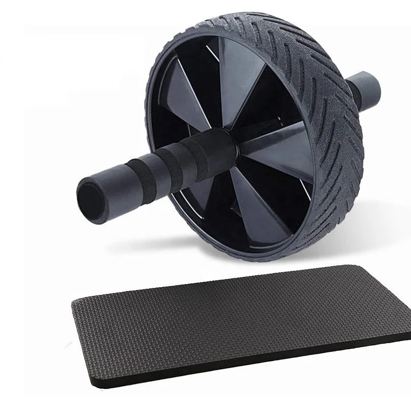 Core Workout Automatic Rebound Assistance Abdominal Exercise Ab Rollers Wheel with Knee Pad