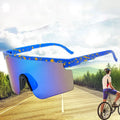 Wholesale Customized Cycling Sunglasses Unisex Black Sports Sunglasses for Running Fashionable One Piece Big for Men Women