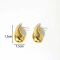 Fashion Gold Plated Jewelry Water Drop Earrings Jewelry Wholesale Geometric Stainless Steel Teardrop Stud Earrings for Women