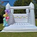 Pretty 13x13x11ft Adults White Wedding Indoor Outdoor White Inflatable Castle Bounce House Jumping Trampoline