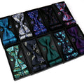 Wholesale Butterfly Bow Tie Gift Box Silk Bow Tie for Men Wedding Man Bowtie and Pocket Square Cufflinks in Box MegaBDM