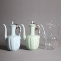 Porcelain Ceramic Chinese Traditional Vintage Green Tea Pot Matcha Accessories Mud Stoneware Chinese Teapot