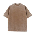 270Gsm Oversized Knitted Drop Shoulder Vintage Washed Digital Logo Printed Men's Summer T-Shirts