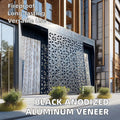 Eyecatching Graphic Design Black Anodized Aluminum Veneer Mesh Mirror Finish Architectural Honeycomb Veneer