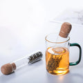 Heat Resistant High Borosilicate Glass Test Tube Tea Infuser Strainer Filter