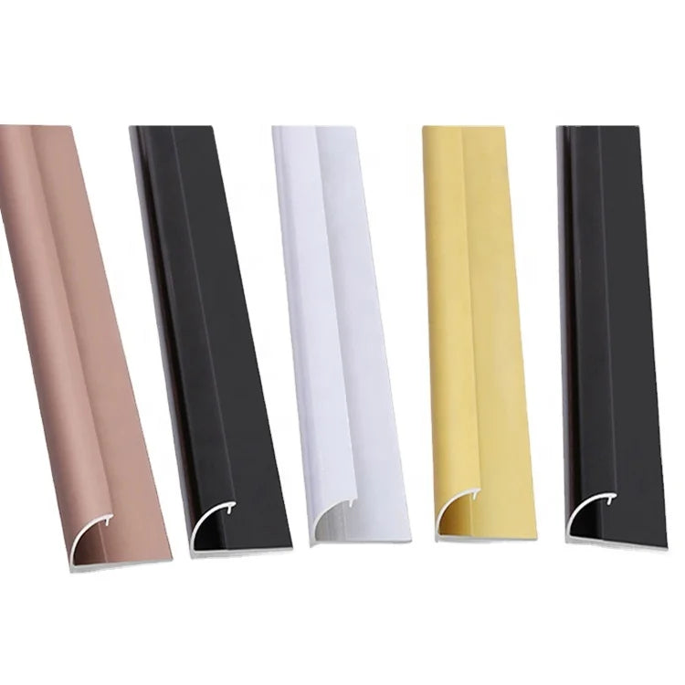 Gold Aluminum Tile Trim Corners Decorative Brass Strip Tile Profile Edging Strip for Ceramic Tiles & Wall Panel Edge Closing