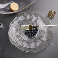 Modern Customized Clear Fancy Glass Dinner Plate Dish New Design for Restaurant Wedding Decor and Travel in Stock