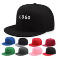 Flat Bill Visor Classic Snapback Hat Blank Adjustable Brim High Top End Trendy Color Style Plain Tone Baseball Cap Custom logo