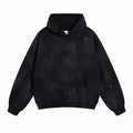 Men Stone Wash Crop Pullover Sweatshirt Custom Puff Print Logo 420 Gsm Heavy Cotton Oversize Vintage Faded Distress Boxy Hoodie
