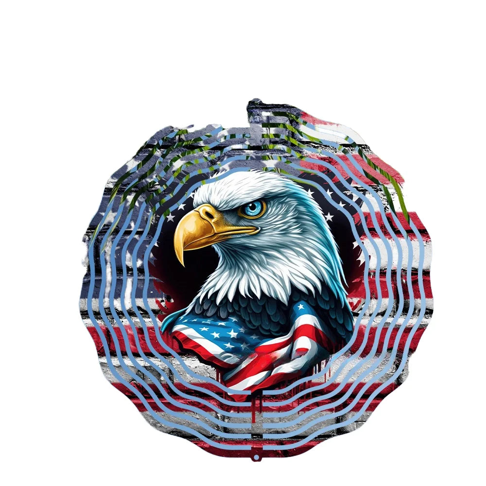 Customized 4/6/8 Inch Indoor Crystal Metal Wind Spinners for Garden Ornament Decoration Sublimation Features Stock Products